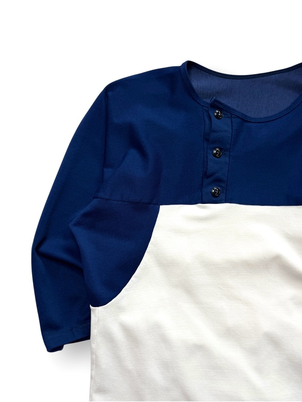 Vintage 70s Russell Southern Baseball Raglan Henley S… - Gem